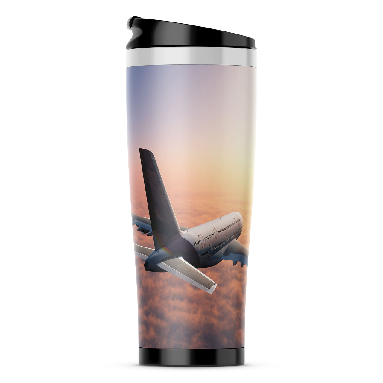 Super Cruising Airbus A380 over Clouds Designed Travel Mugs