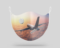 Thumbnail for Super Cruising Airbus A380 over Clouds Designed Face Masks