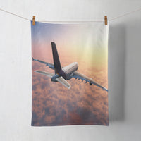 Thumbnail for Super Cruising Airbus A380 over Clouds Designed Towels