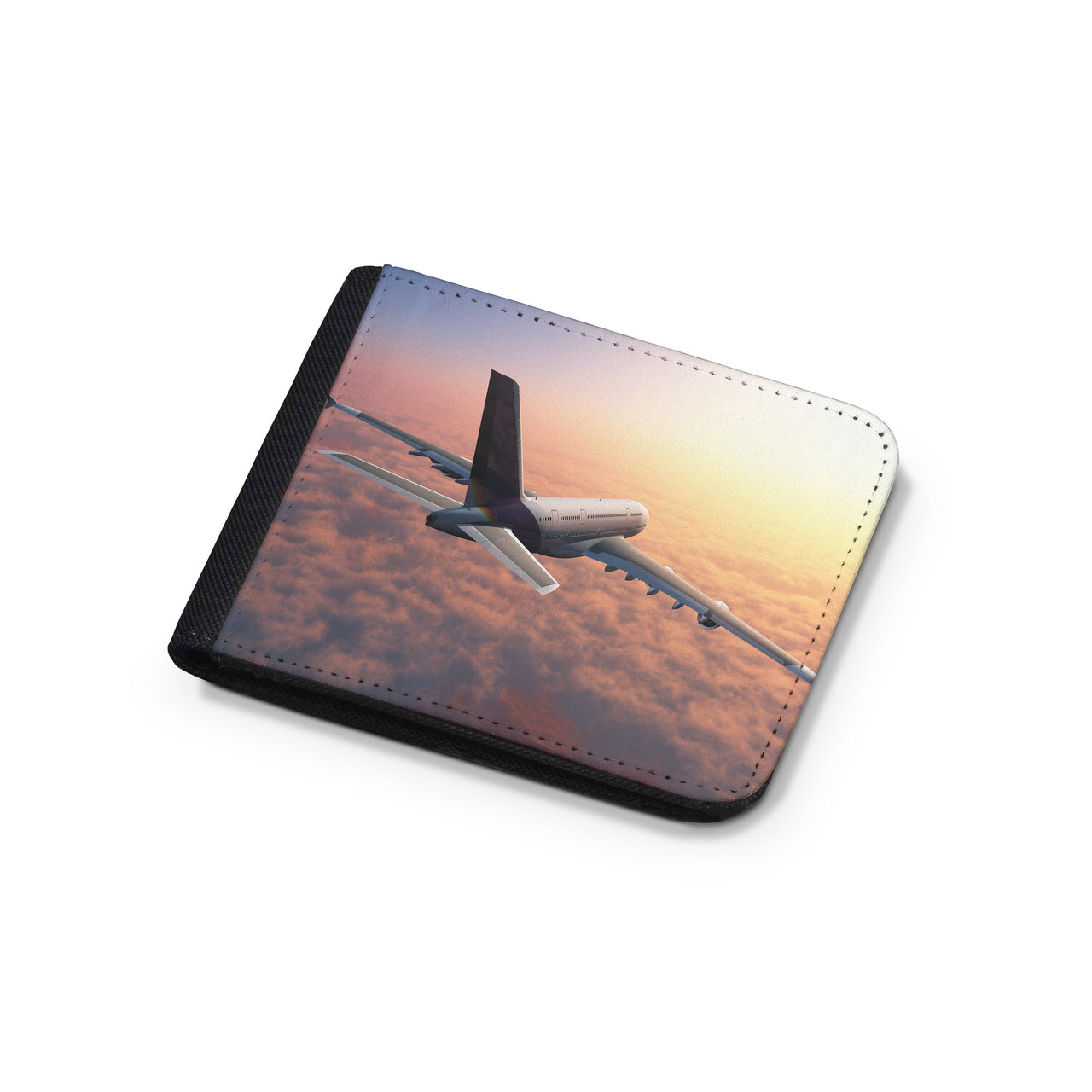 Super Cruising Airbus A380 over Clouds Designed Wallets