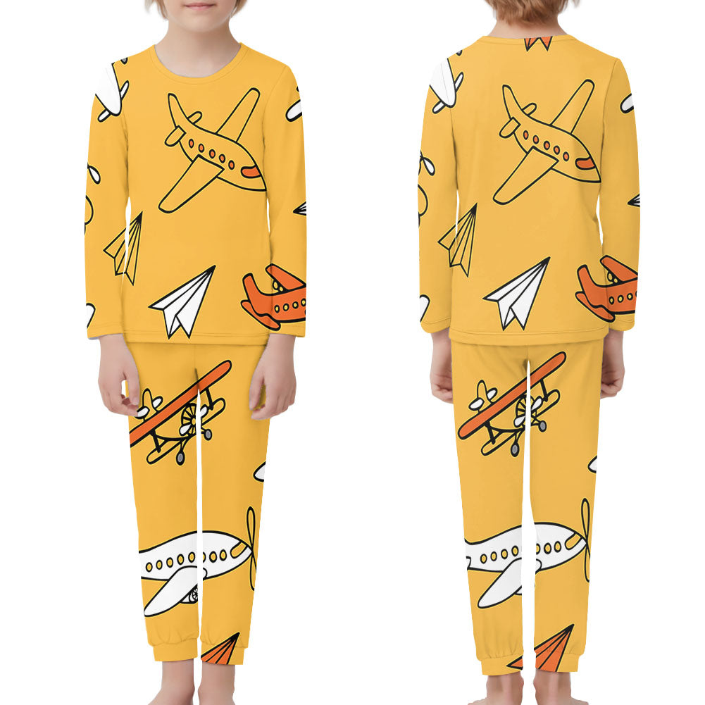 Super Drawings of Airplanes Designed "Children" Pijamas