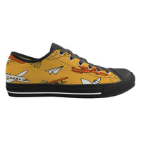 Thumbnail for Super Drawings of Airplanes Designed Canvas Shoes (Women)