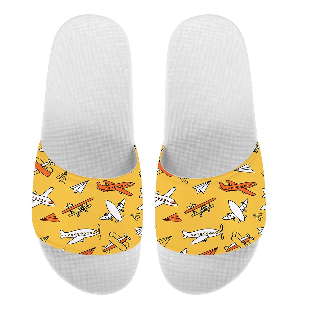 Super Drawings of Airplanes Designed Sport Slippers