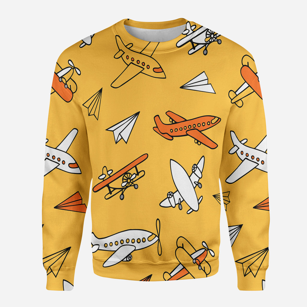 Super Drawings of Airplanes Designed 3D Sweatshirts