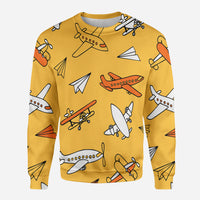 Thumbnail for Super Drawings of Airplanes Designed 3D Sweatshirts