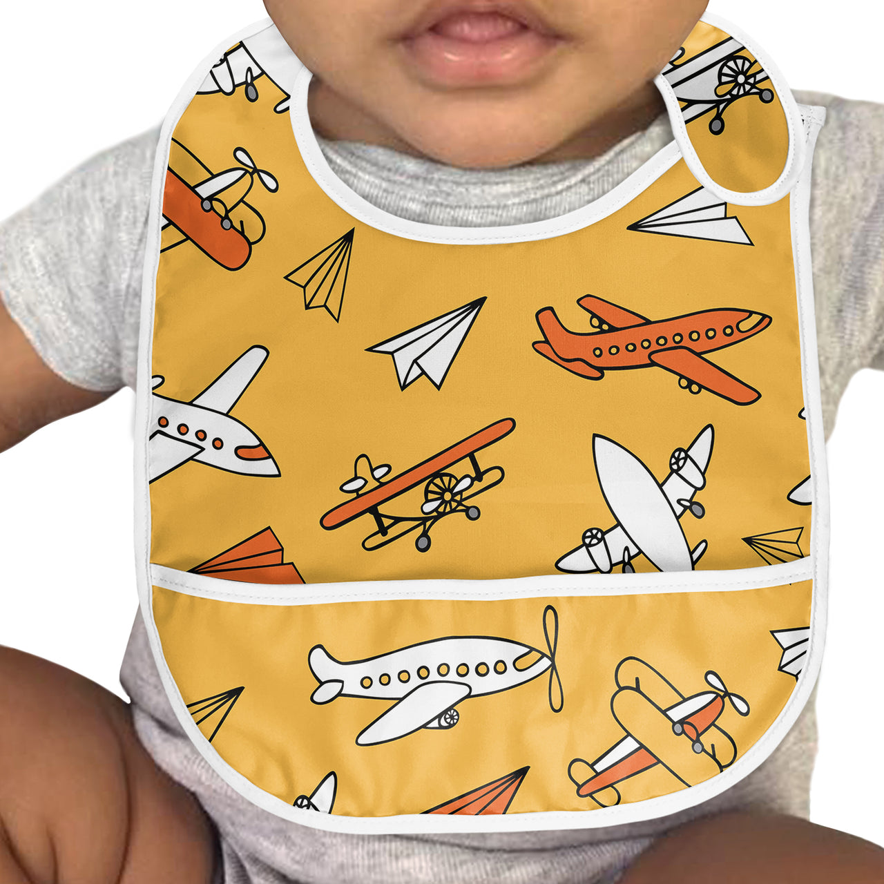 Super Drawings of Airplanes Designed Baby Bib