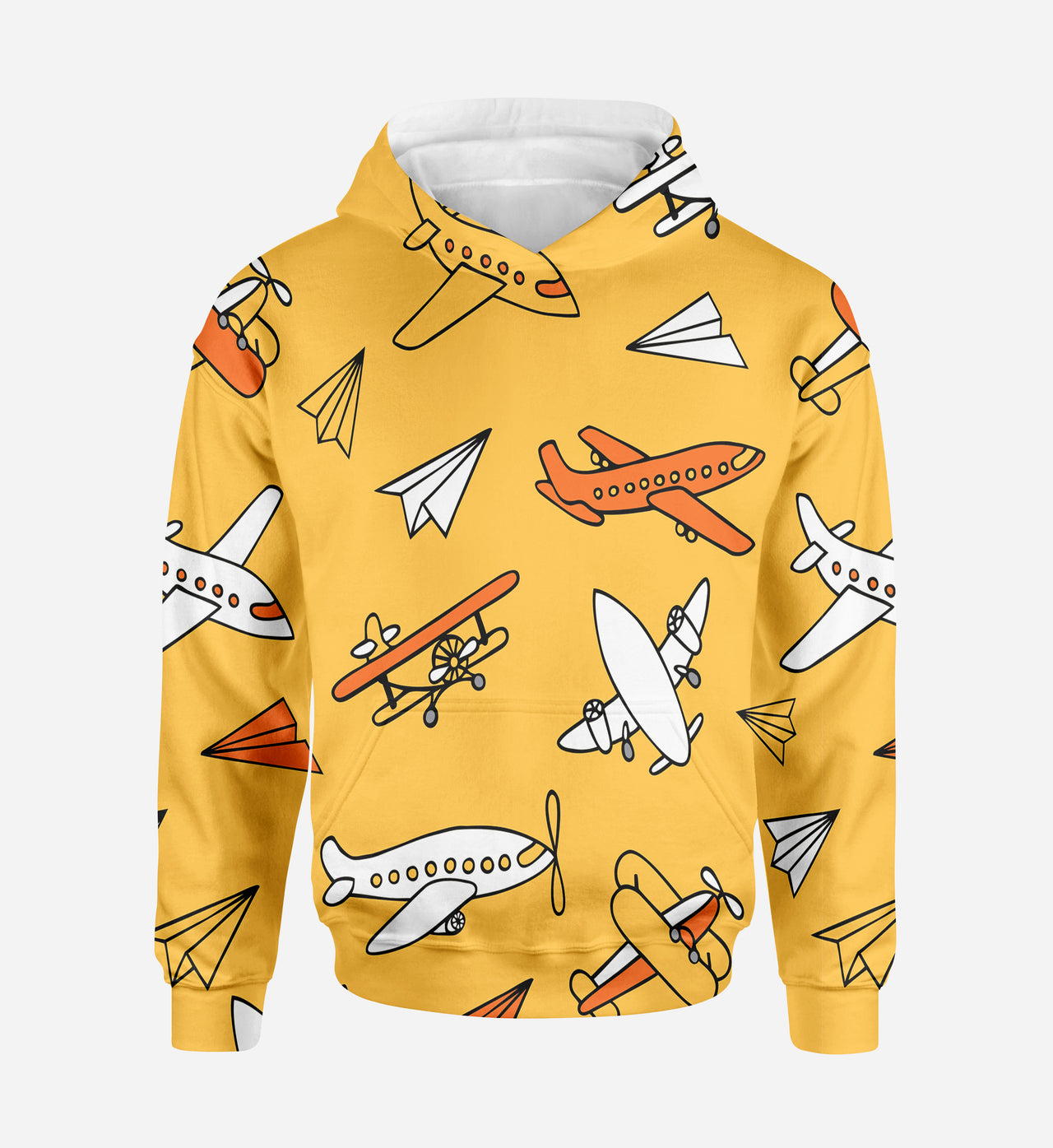 Super Drawings of Airplanes Designed 3D Hoodies