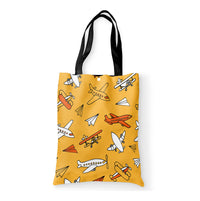 Thumbnail for Super Drawings of Airplanes Designed Tote Bags