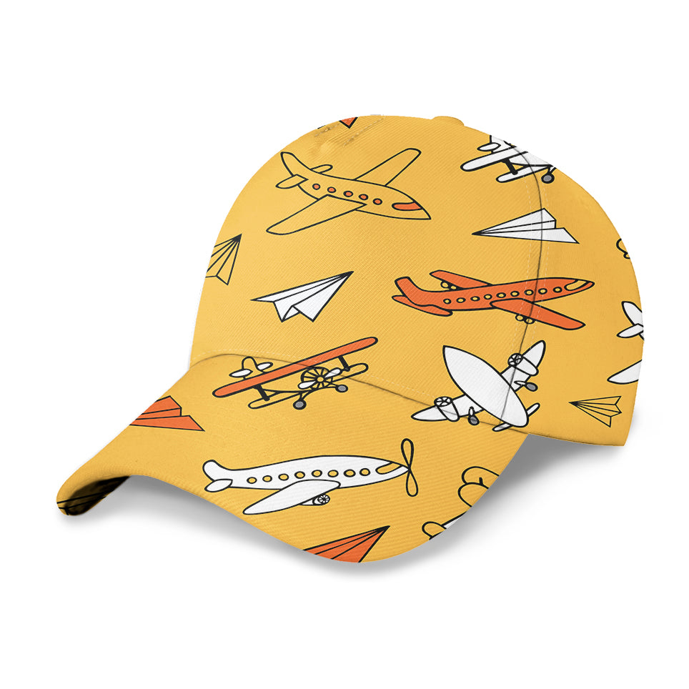Super Drawings of Airplanes Designed 3D Peaked Cap