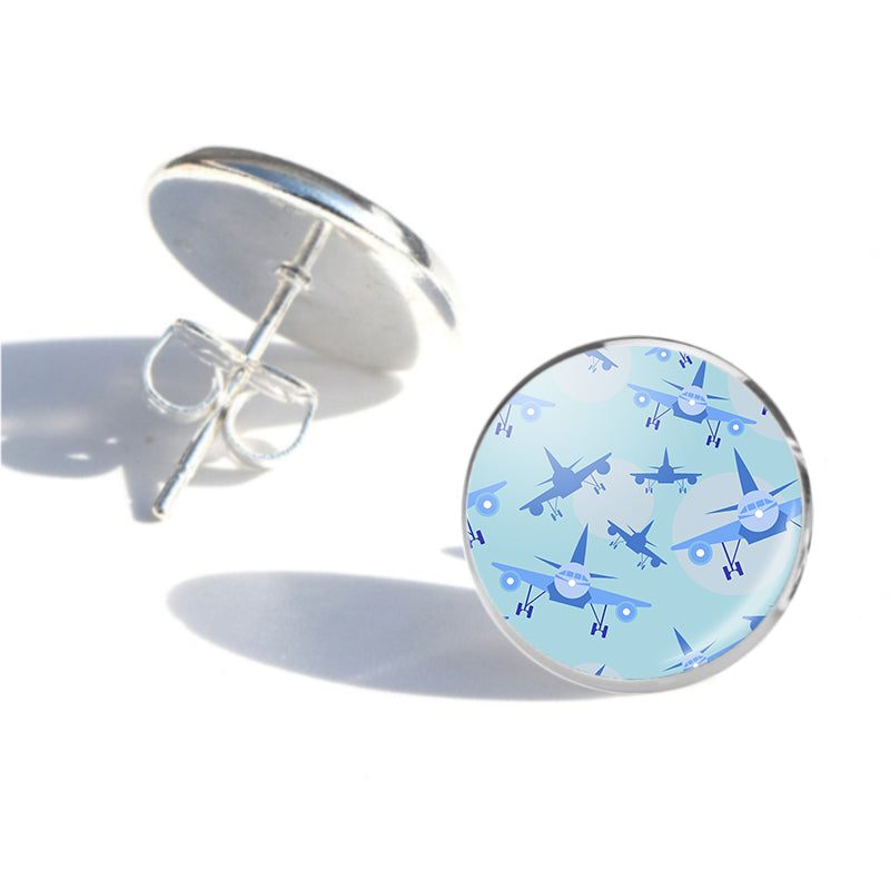 Super Funny Airplanes Designed Stud Earrings