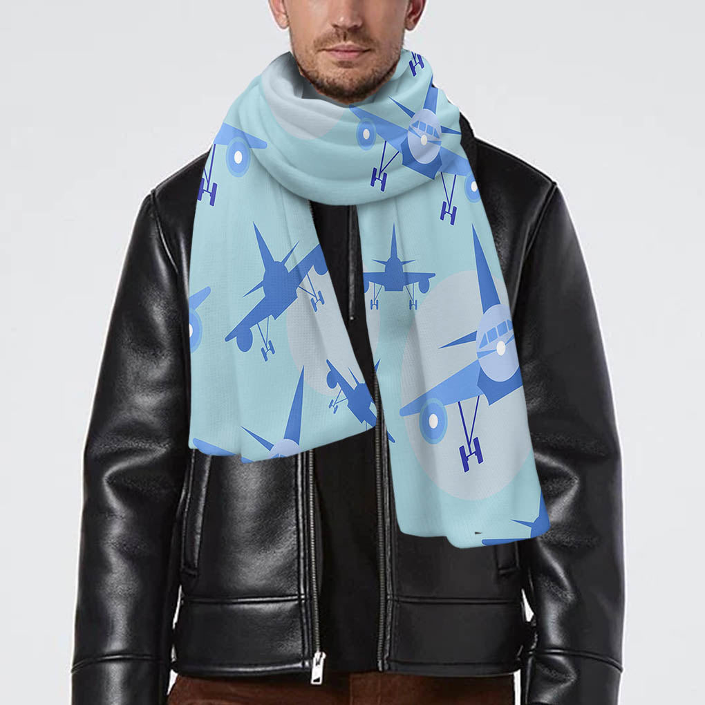 Super Funny Airplanes Designed Scarfs