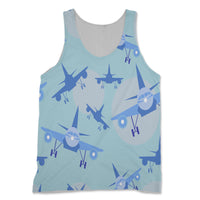 Thumbnail for Super Funny Airplanes Designed 3D Tank Tops