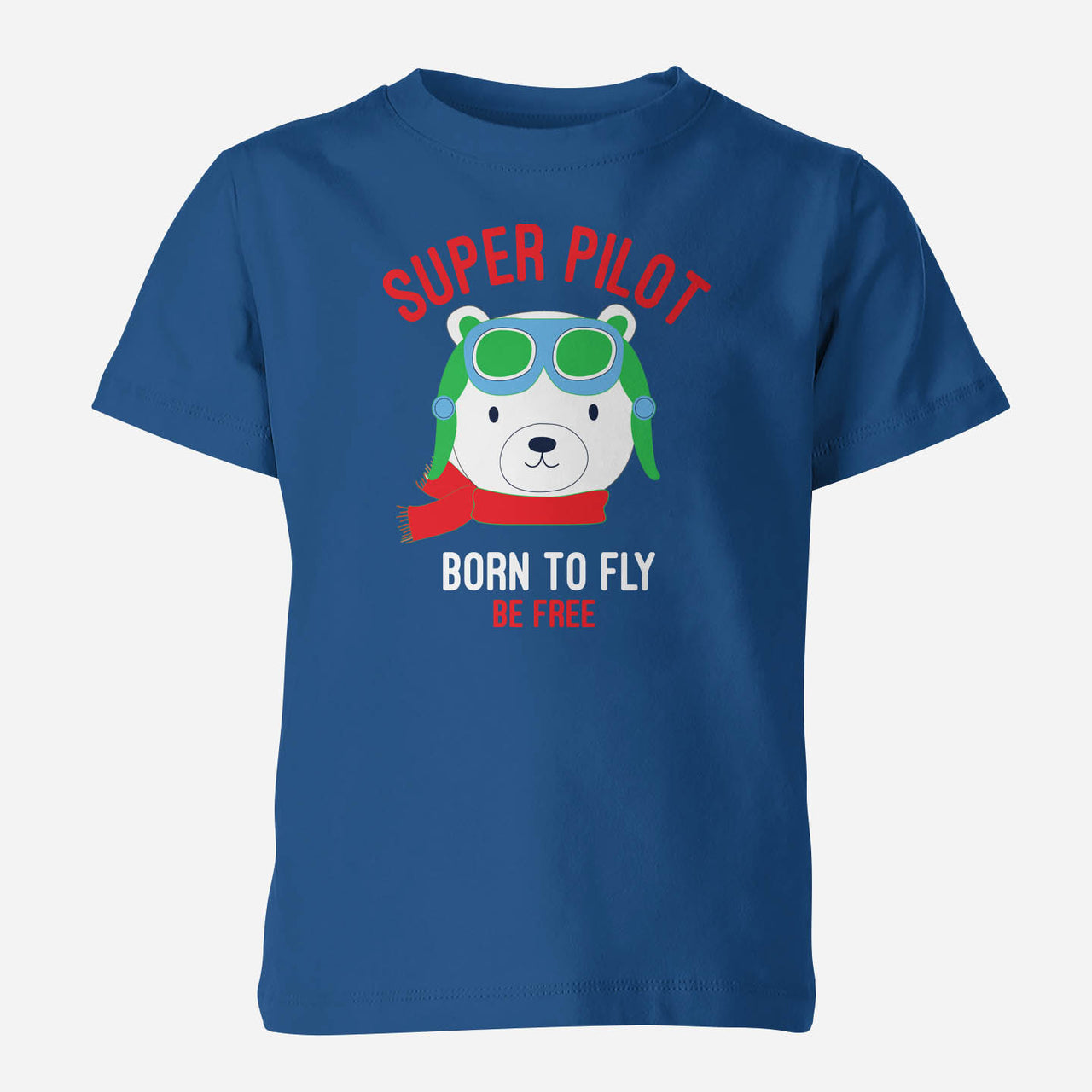 Super Pilot - Born To Fly Designed Children T-Shirts