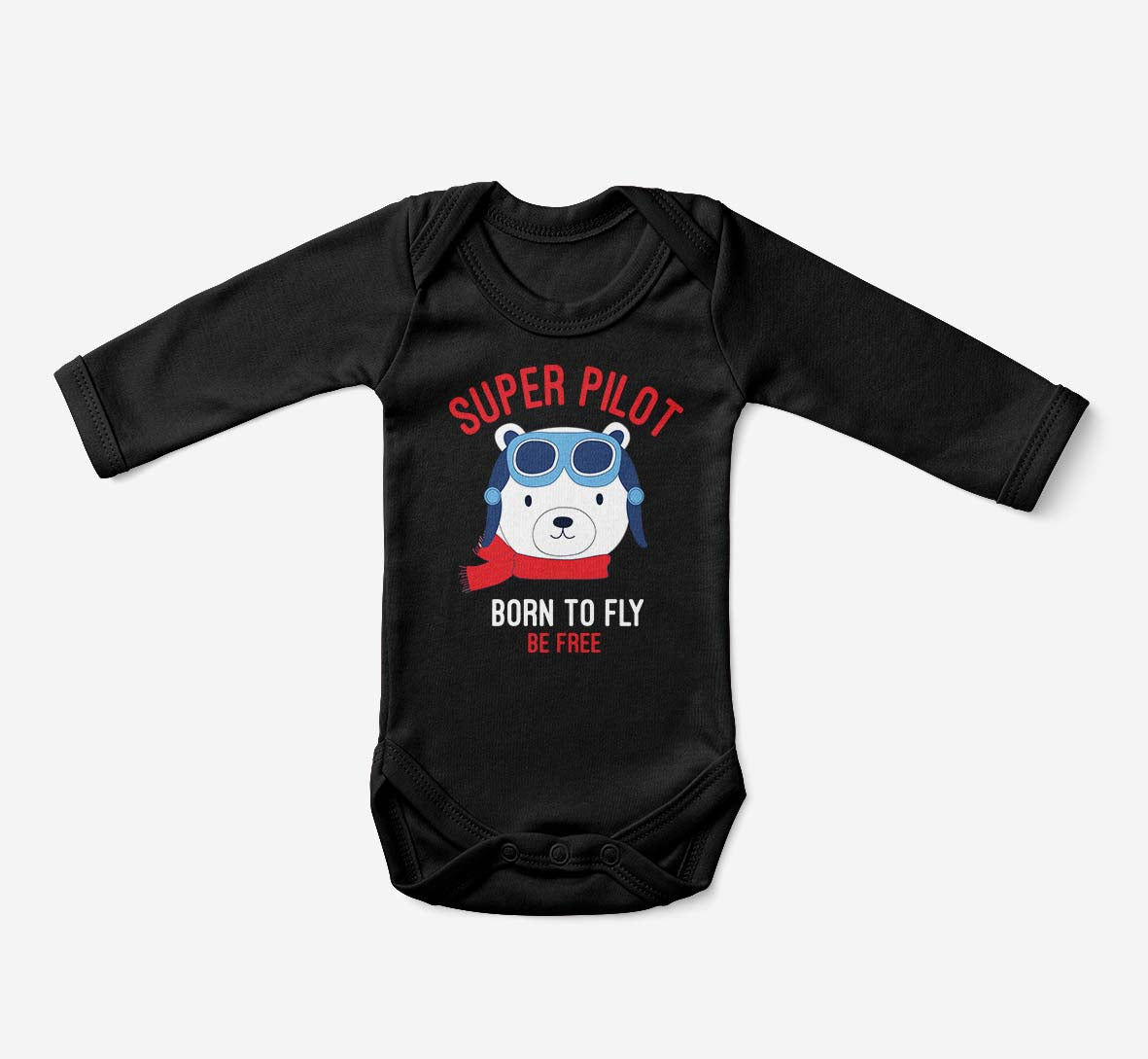 Super Pilot - Born To Fly Designed Baby Bodysuits