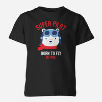 Thumbnail for Super Pilot - Born To Fly Designed Children T-Shirts