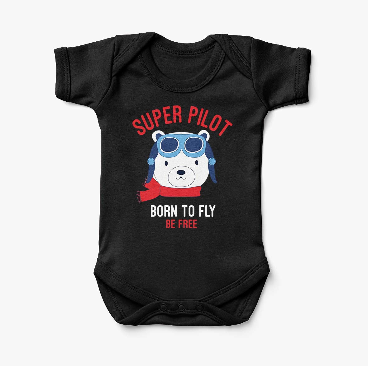 Super Pilot - Born To Fly Designed Baby Bodysuits