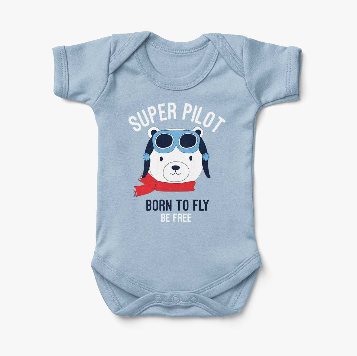 Super Pilot - Born To Fly Designed Baby Bodysuits