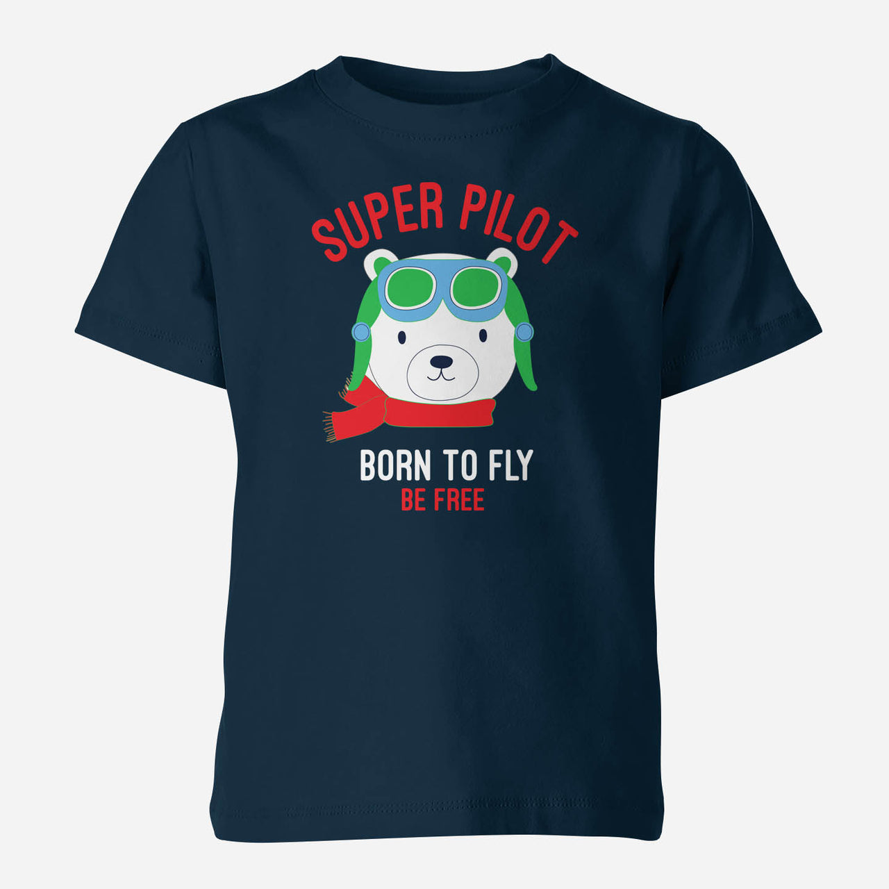 Super Pilot - Born To Fly Designed Children T-Shirts