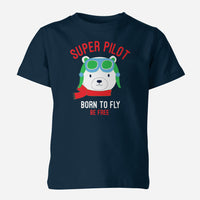 Thumbnail for Super Pilot - Born To Fly Designed Children T-Shirts
