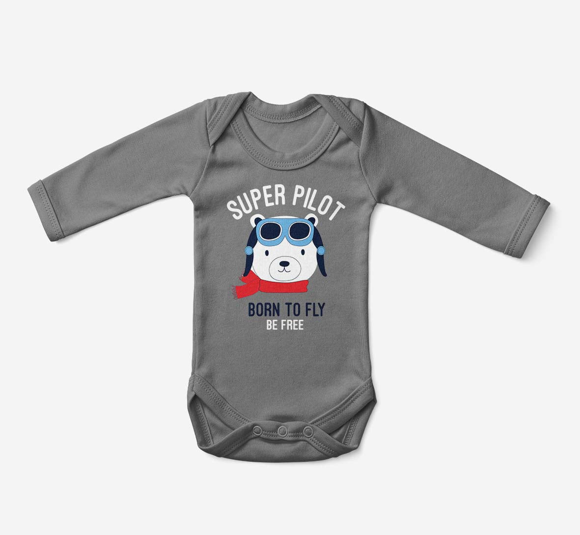 Super Pilot - Born To Fly Designed Baby Bodysuits