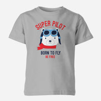 Thumbnail for Super Pilot - Born To Fly Designed Children T-Shirts