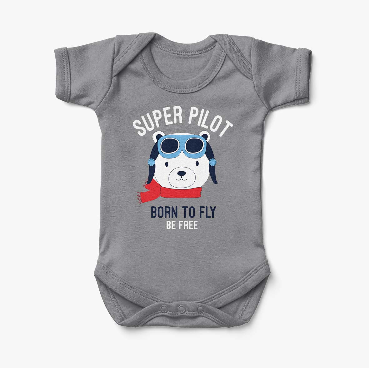 Super Pilot - Born To Fly Designed Baby Bodysuits