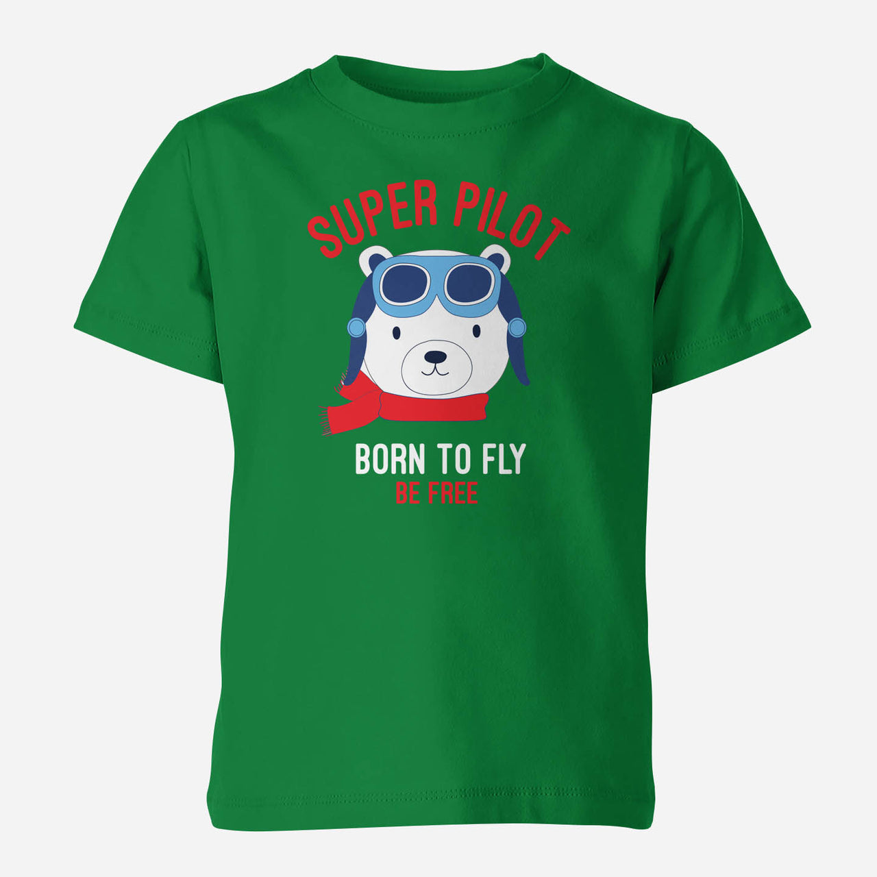 Super Pilot - Born To Fly Designed Children T-Shirts
