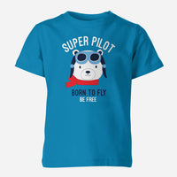 Thumbnail for Super Pilot - Born To Fly Designed Children T-Shirts