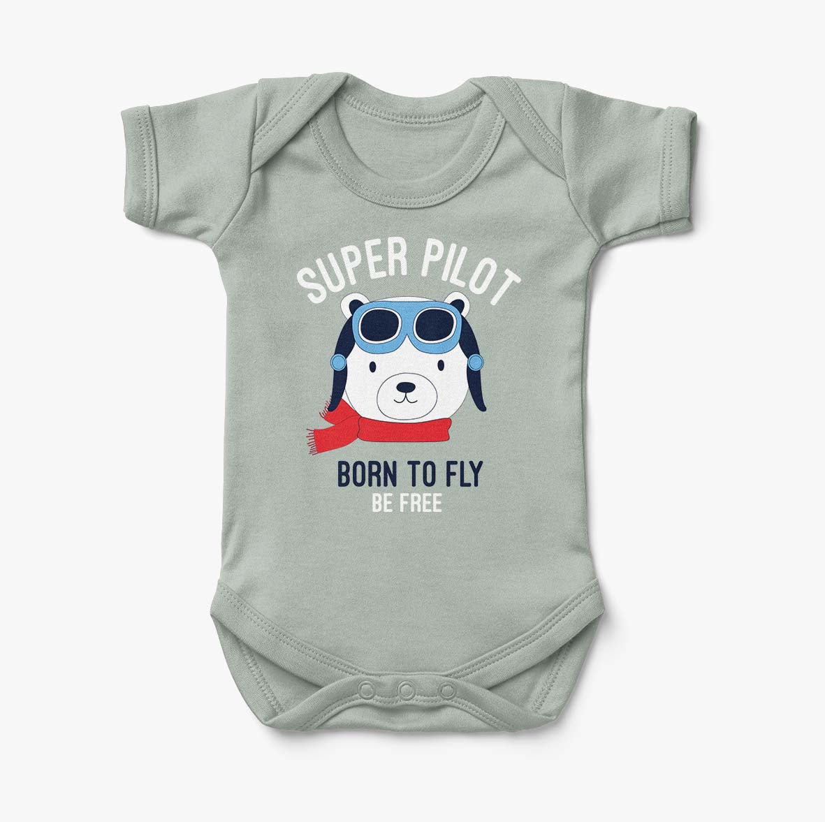 Super Pilot - Born To Fly Designed Baby Bodysuits