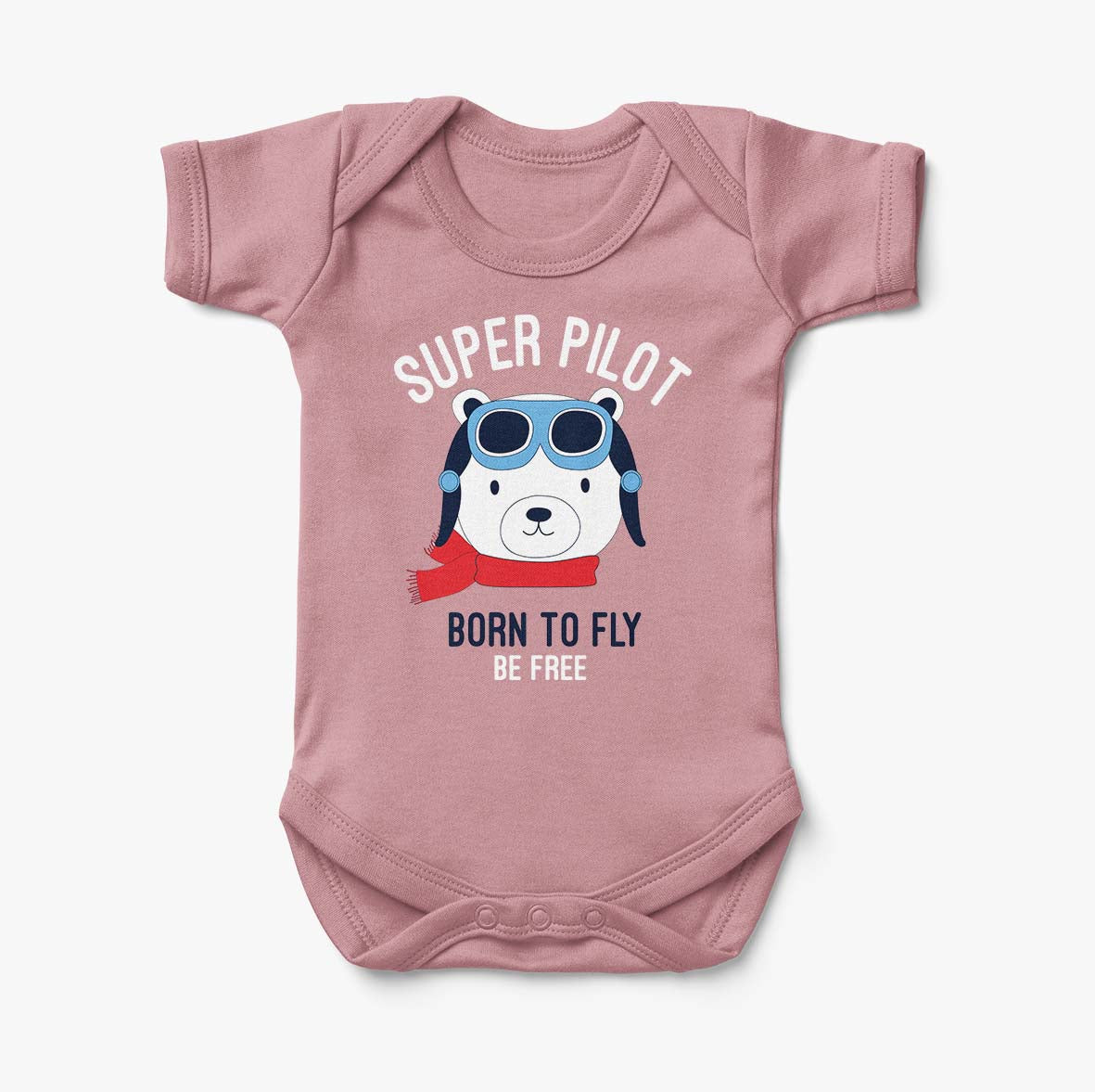 Super Pilot - Born To Fly Designed Baby Bodysuits