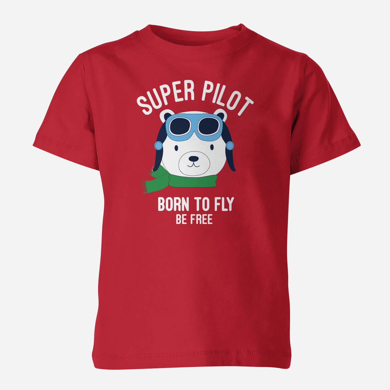 Super Pilot - Born To Fly Designed Children T-Shirts