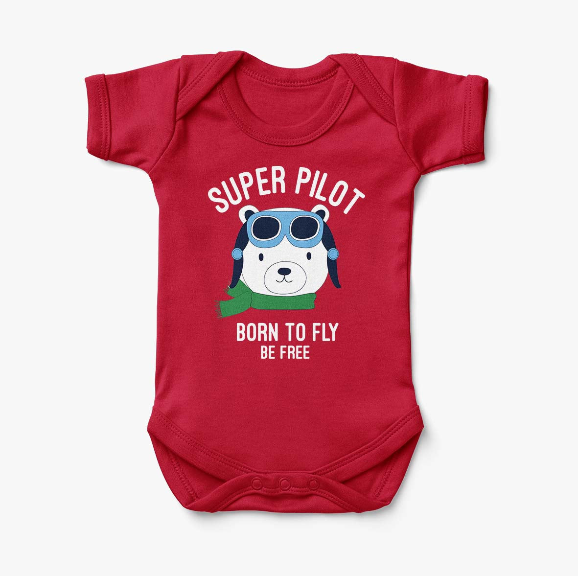 Super Pilot - Born To Fly Designed Baby Bodysuits