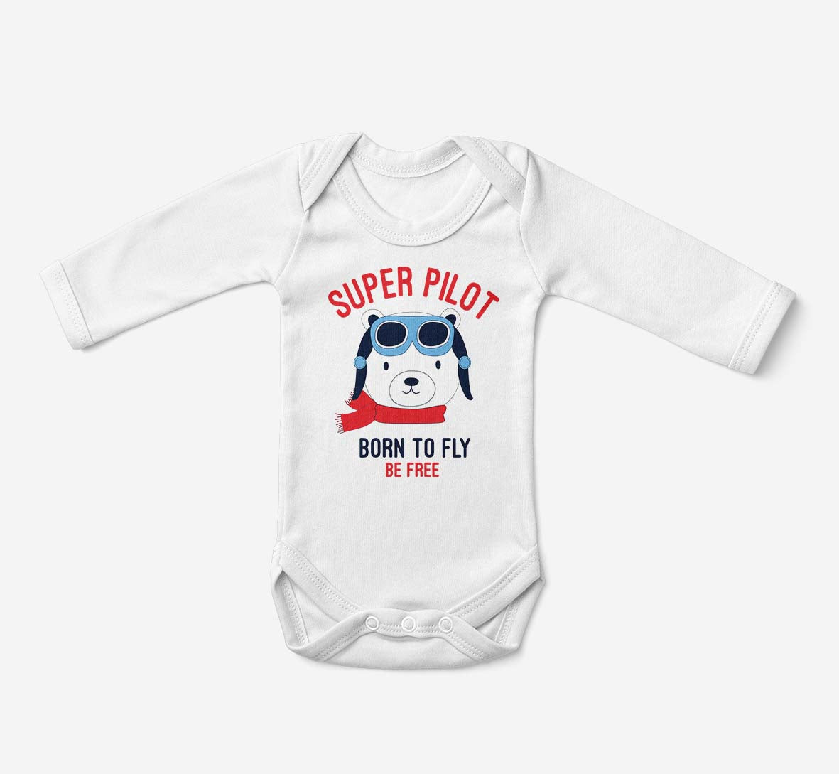 Super Pilot - Born To Fly Designed Baby Bodysuits