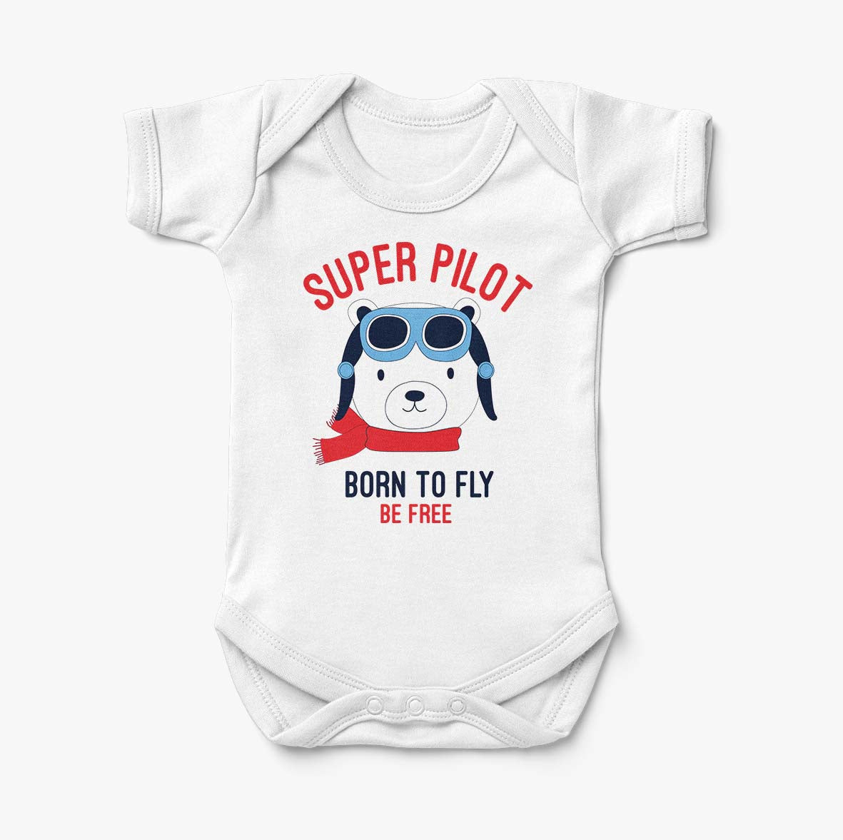 Super Pilot - Born To Fly Designed Baby Bodysuits
