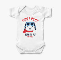 Thumbnail for Super Pilot - Born To Fly Designed Baby Bodysuits