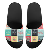 Thumbnail for Super Travel Icons Designed Sport Slippers