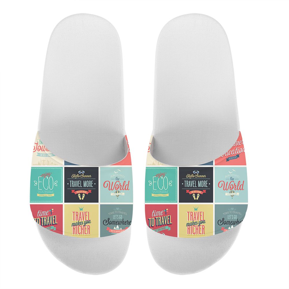 Super Travel Icons Designed Sport Slippers