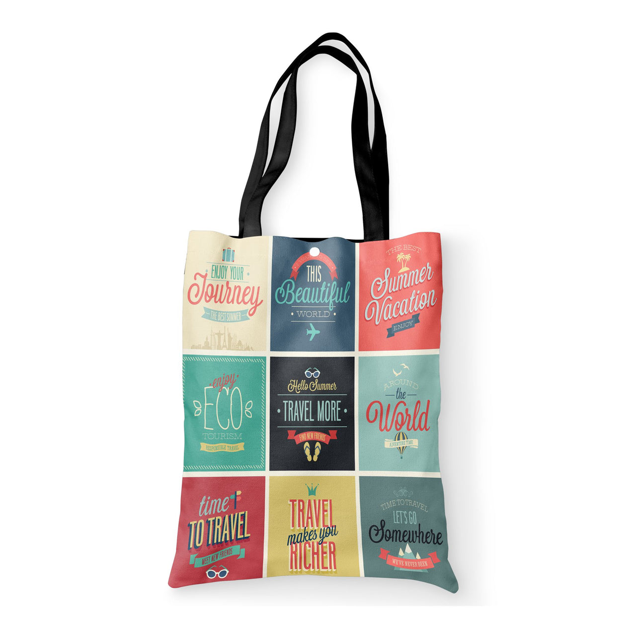 Super Travel Icons Designed Tote Bags