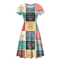 Thumbnail for Super Travel Icons Designed Women Midi Dress
