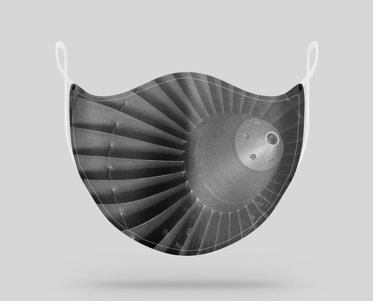 Super View of Jet Engine Designed Face Masks