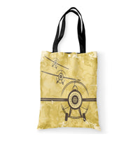 Thumbnail for Super Vintage Propeller Designed Tote Bags