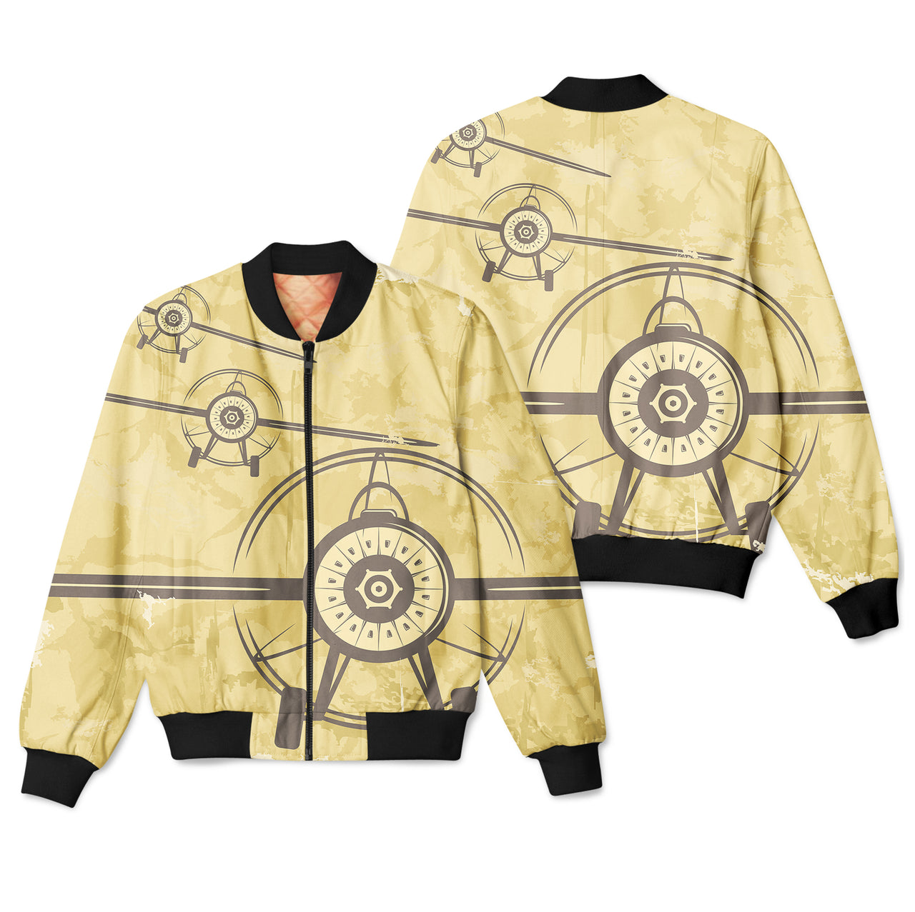 Super Vintage Propeller Designed 3D Pilot Bomber Jackets