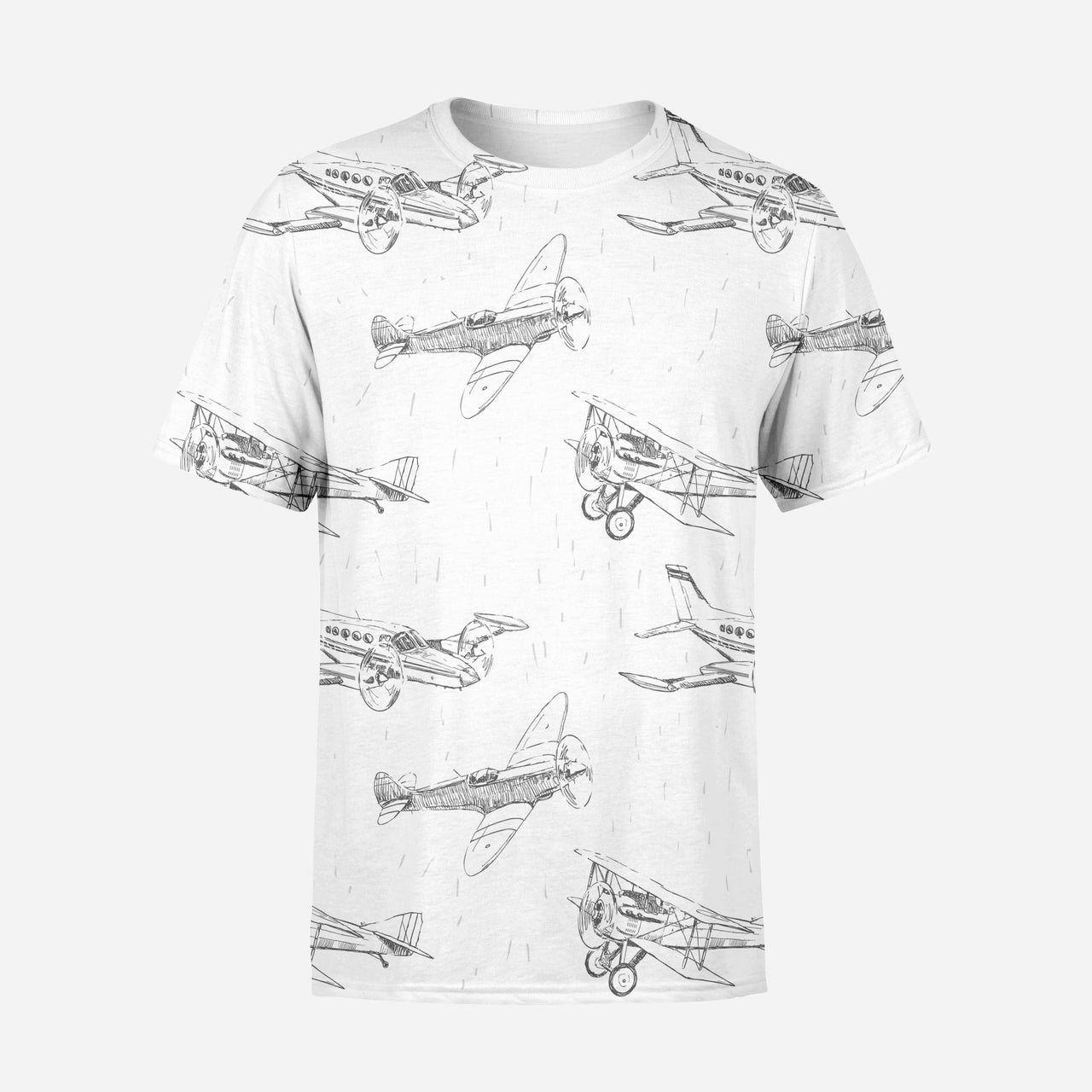 Super Aircrafts Printed 3D T-Shirts