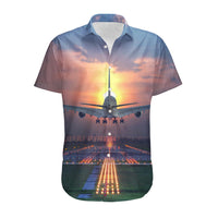 Thumbnail for Super Airbus A380 Landing During Sunset Designed 3D Shirts