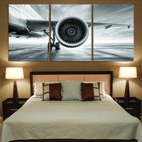 Thumbnail for Super Cool Airliner Jet Engine Printed Canvas Posters (3 Pieces)