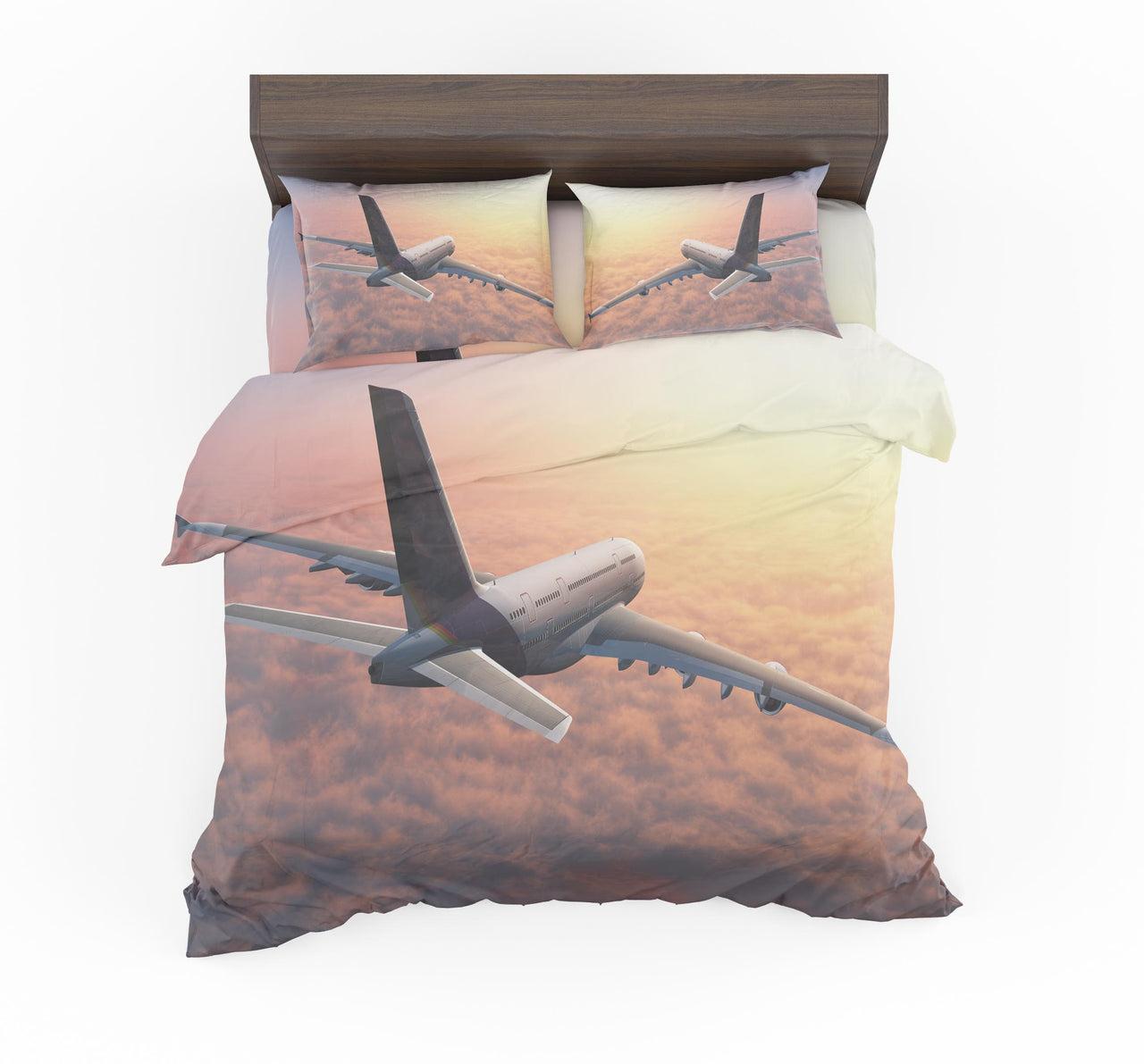 Super Cruising Airbus A380 over Clouds Designed Bedding Sets