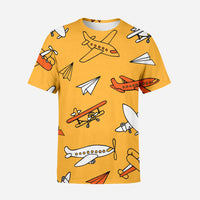 Thumbnail for Super Drawings of Airplanes Designed 3D T-Shirts