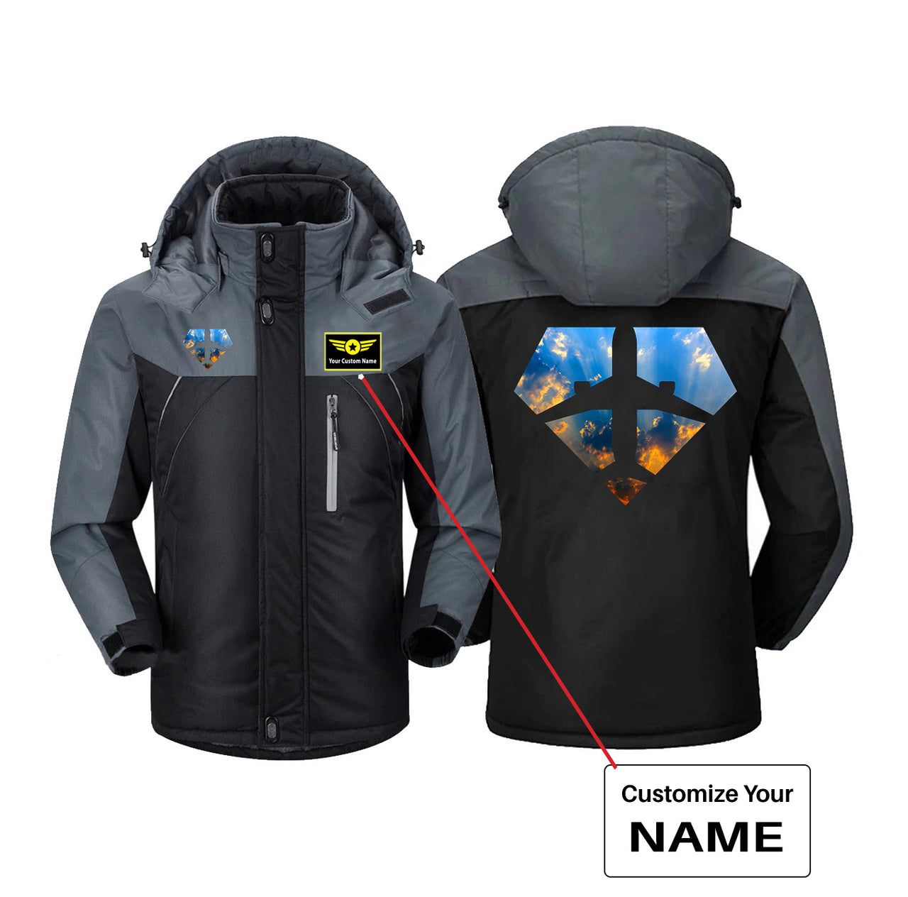 Supermen of The Skies (Sunrise) Designed Thick Winter Jackets