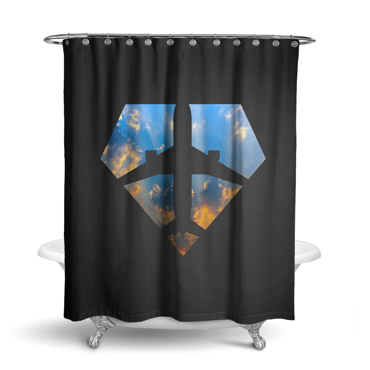 Supermen of The Skies (Sunrise) Designed Shower Curtains
