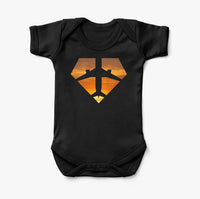 Thumbnail for Supermen of The Skies (Sunset) Designed Baby Bodysuits
